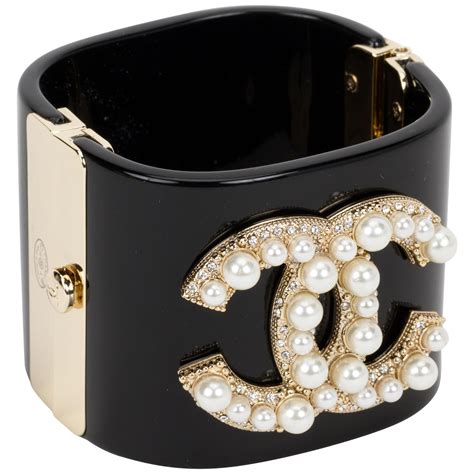 Chanel pearl cuff bracelet